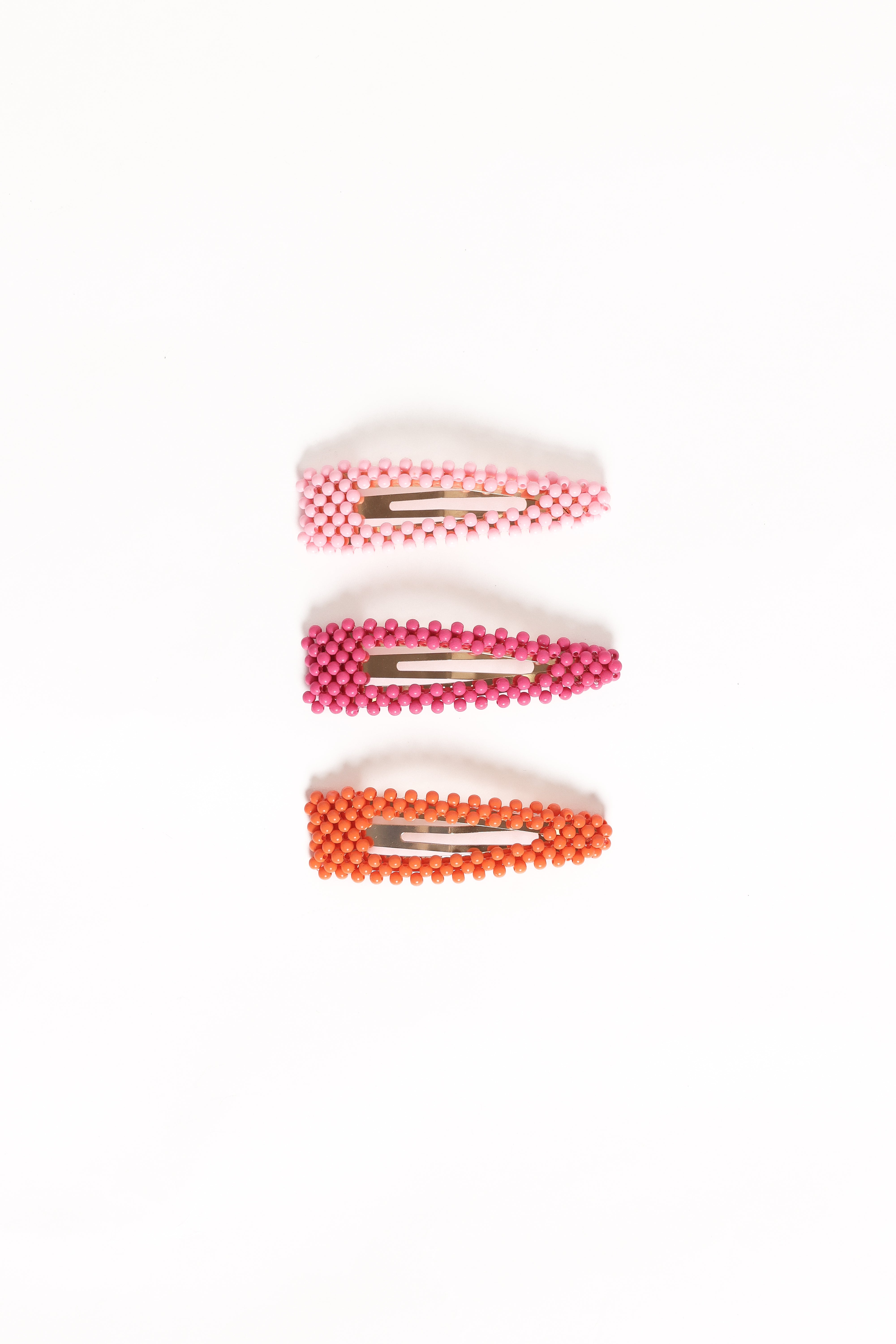 Billie 3 Pack Hair Clips for Women - Pink & Orange Hair Accessories for Girls, Teens & Adults - Perfect for School, Work, Parties & Everyday Styling