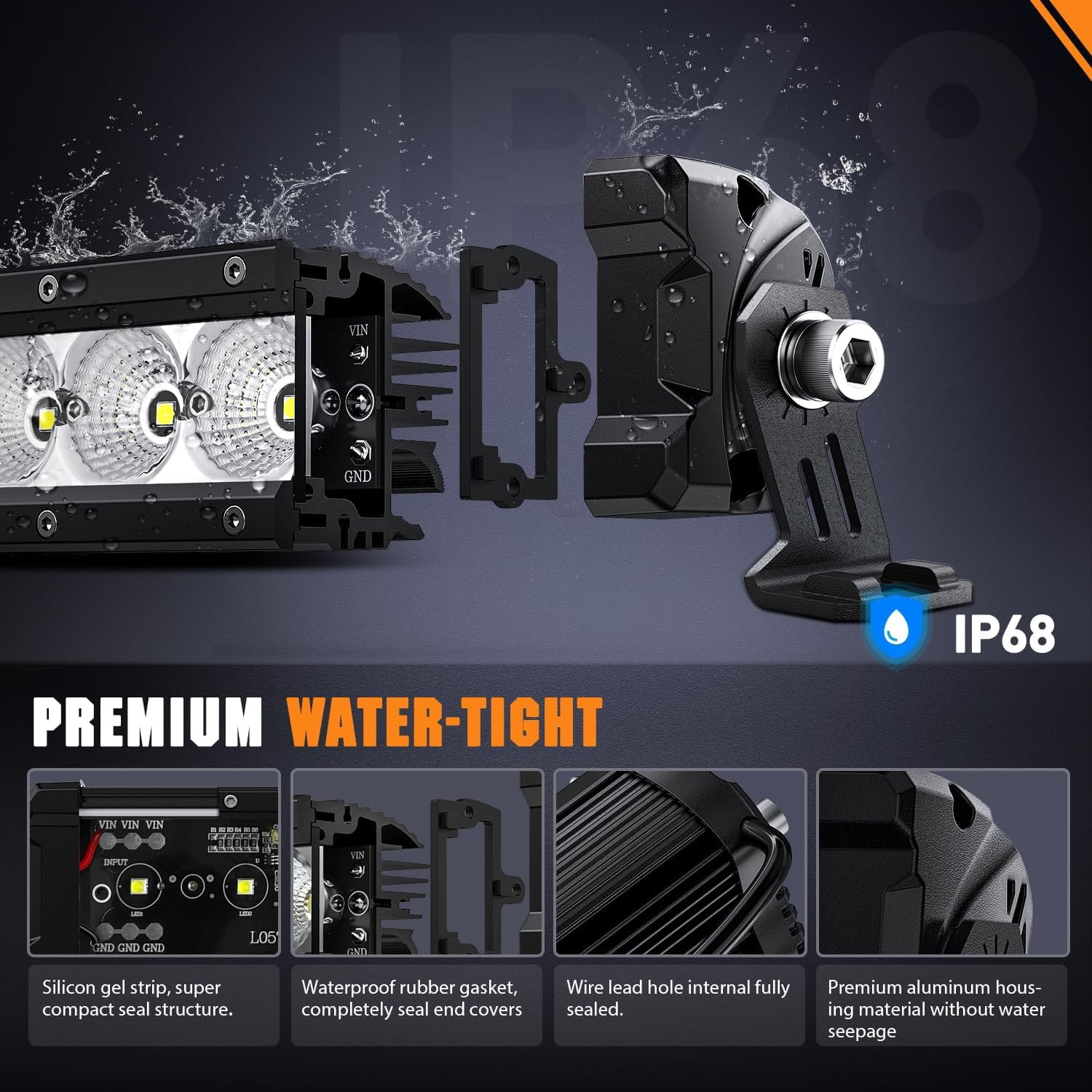 32 Inch 120W 12000LM Slim Anti-Glare DRL Spot Flood Curved LED Light Bar - Waterproof Off-Road Lighting for Trucks, ATVs, UTVs, Boats & Marine Vehicles