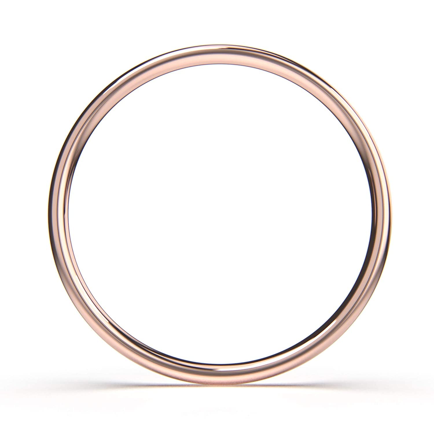 1mm Thin Smooth Stacking Skinny Ring in Sterling Silver, 14K Gold, or Rose Gold | Comfort Fit Wedding Band | Sizes 2-12 | Perfect for Stacking, Minimalist Jewelry, Everyday Wear & Gift Giving