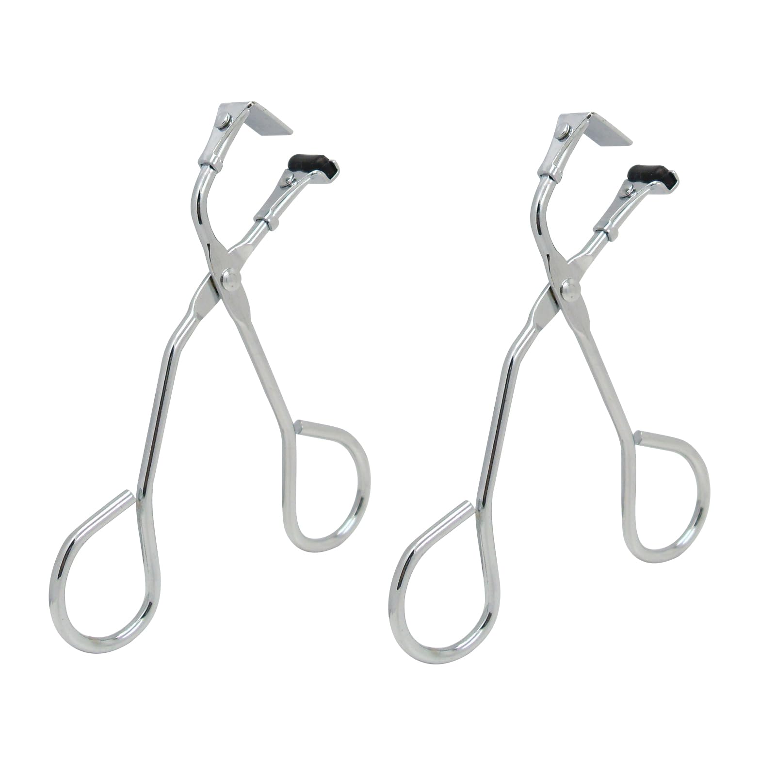 2 Pack Mini Eyelash Curler - Silicone No-Pinch Design with Refill Pads, Perfect for Small/Segmented Lashes - Precision Tool for Dramatic Curled Look - Ideal for Travel, Home Use & Professional Makeup Kits