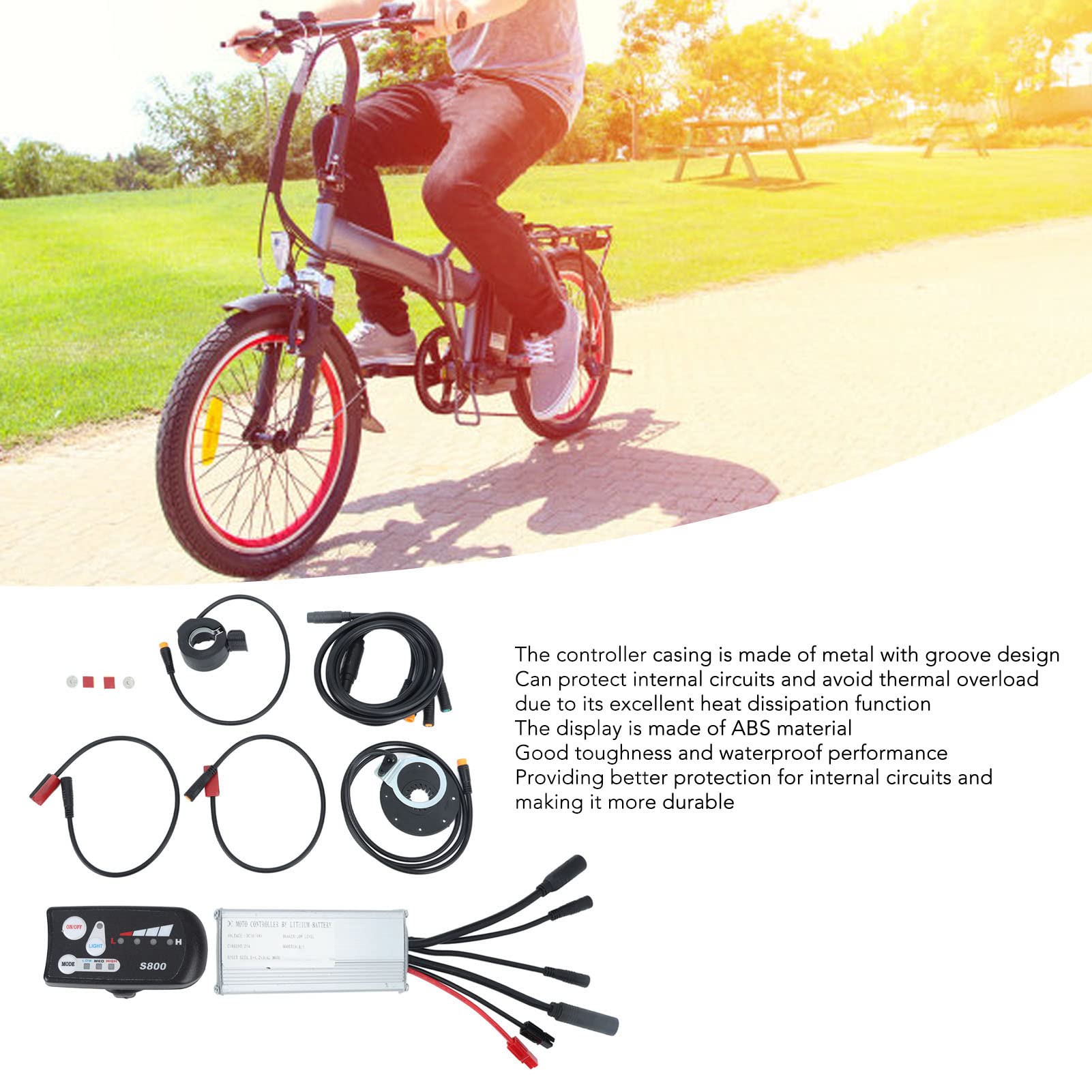 Alomejor 750W Electric Bike Motor Controller Kit with S800 LCD Display - DIY E-Bike Conversion for Scooters & Folding Bikes | Perfect for Commuting, Off-Road Adventures & Urban Transportation