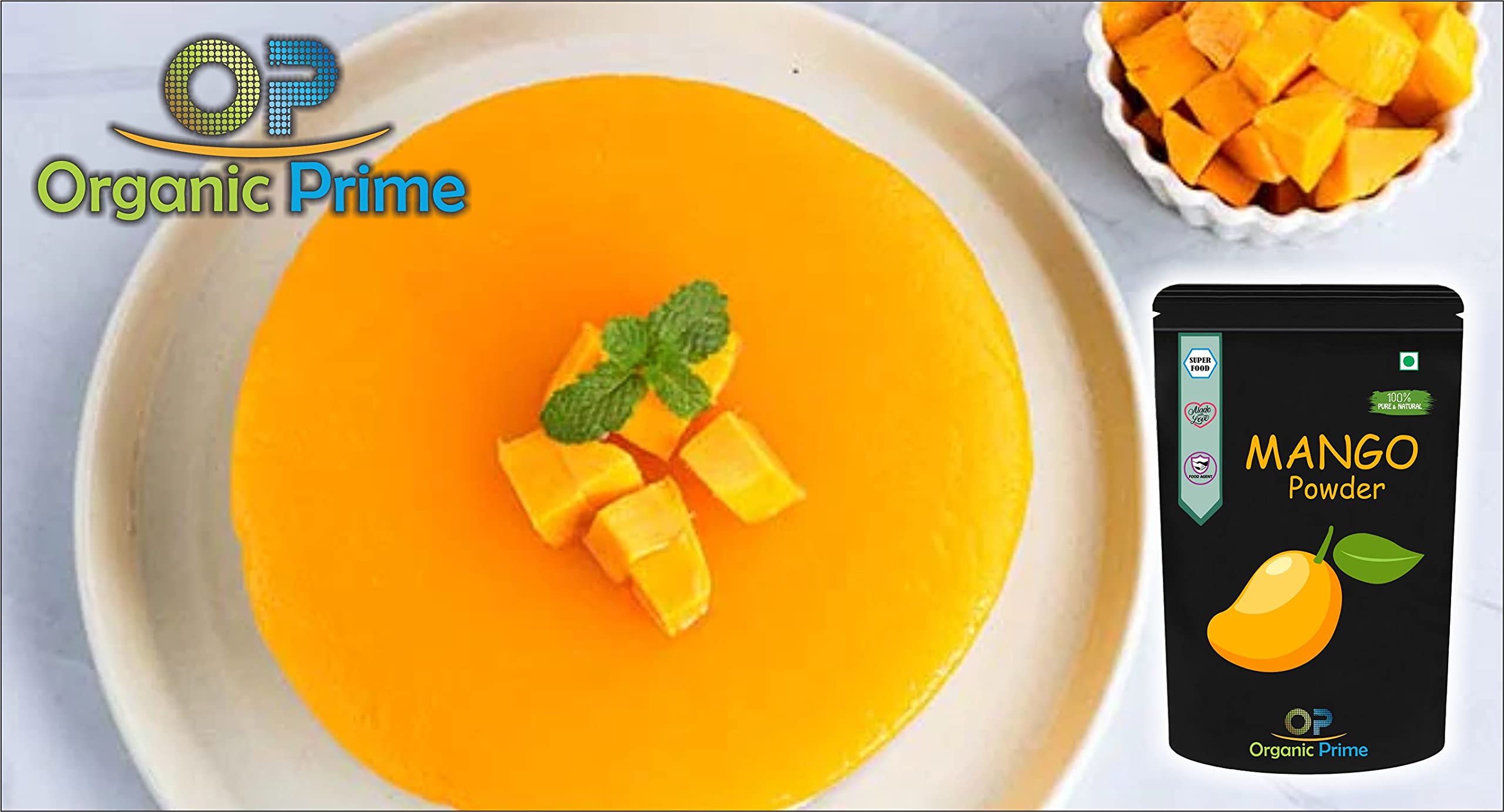 Organic Prime Mango Fruit Powder - 100% Natural, No Added Sugar or Preservatives | 100g Dried Mango Powder for Smoothies, Baking & Healthy Snacks | Vegan & Gluten-Free Superfood
