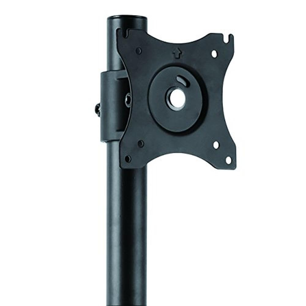 StarTech.com Vertical Dual Monitor Stand for 13” to 27” Screens - Adjustable VESA Mount Stand for Double Stacked Computer Monitors - Black (ARMBARDUOV) - Perfect for Home Office, Gaming Setup & Workspace Organization
