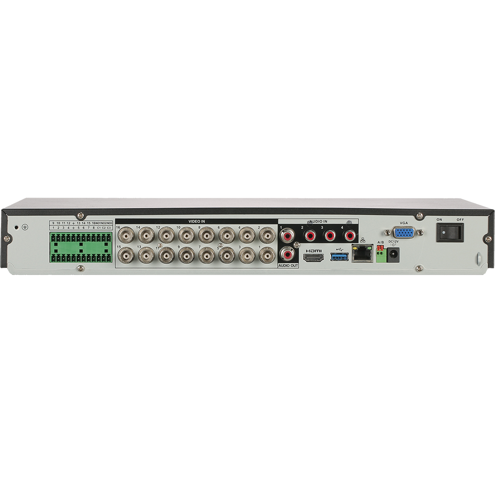 Dahua X52B3A4 16-Channel 1080p HDCVI Security DVR with 4TB HDD – 1U Rackmount for Home & Business Surveillance