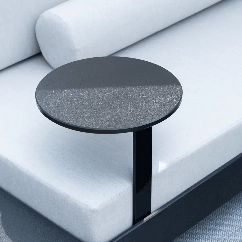 Round Coffee Table with Loll Platform - Modern Side Table for Living Room, Bedroom, or Office - Perfect for Coffee, Books, and Decor