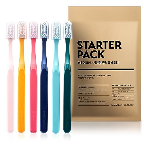 Ultra Soft Manual Toothbrushes for Adults & Seniors - Gentle on Sensitive Teeth & Receding Gums, Regular Size Head, Eco-Friendly Paper Packaging, Pack of 6 | Perfect for Daily Oral Care & Travel