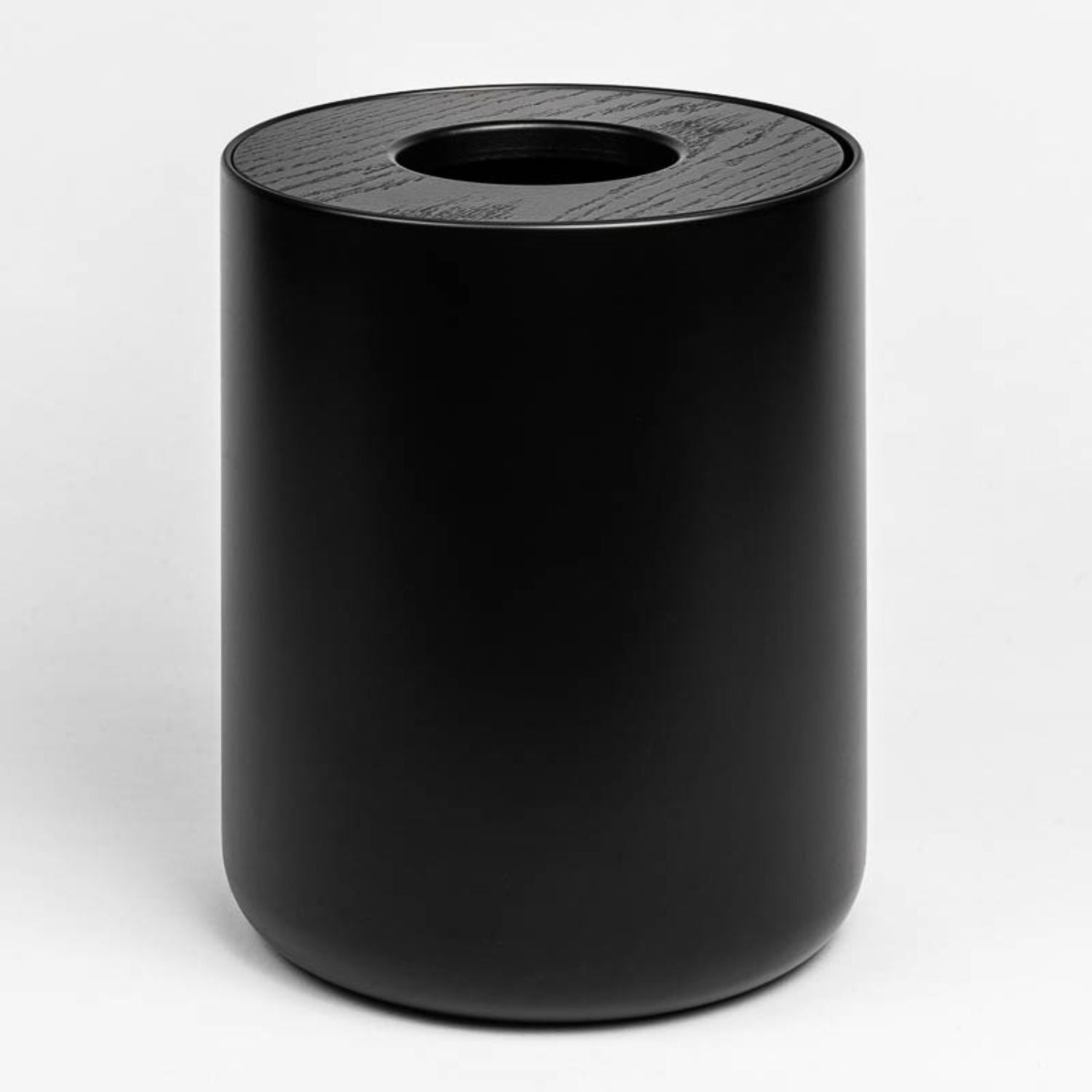DESIGNSTUFF Round Trash Can - 10 Gallon Black Wastebasket for Kitchen, Office, Bathroom & Home Decor