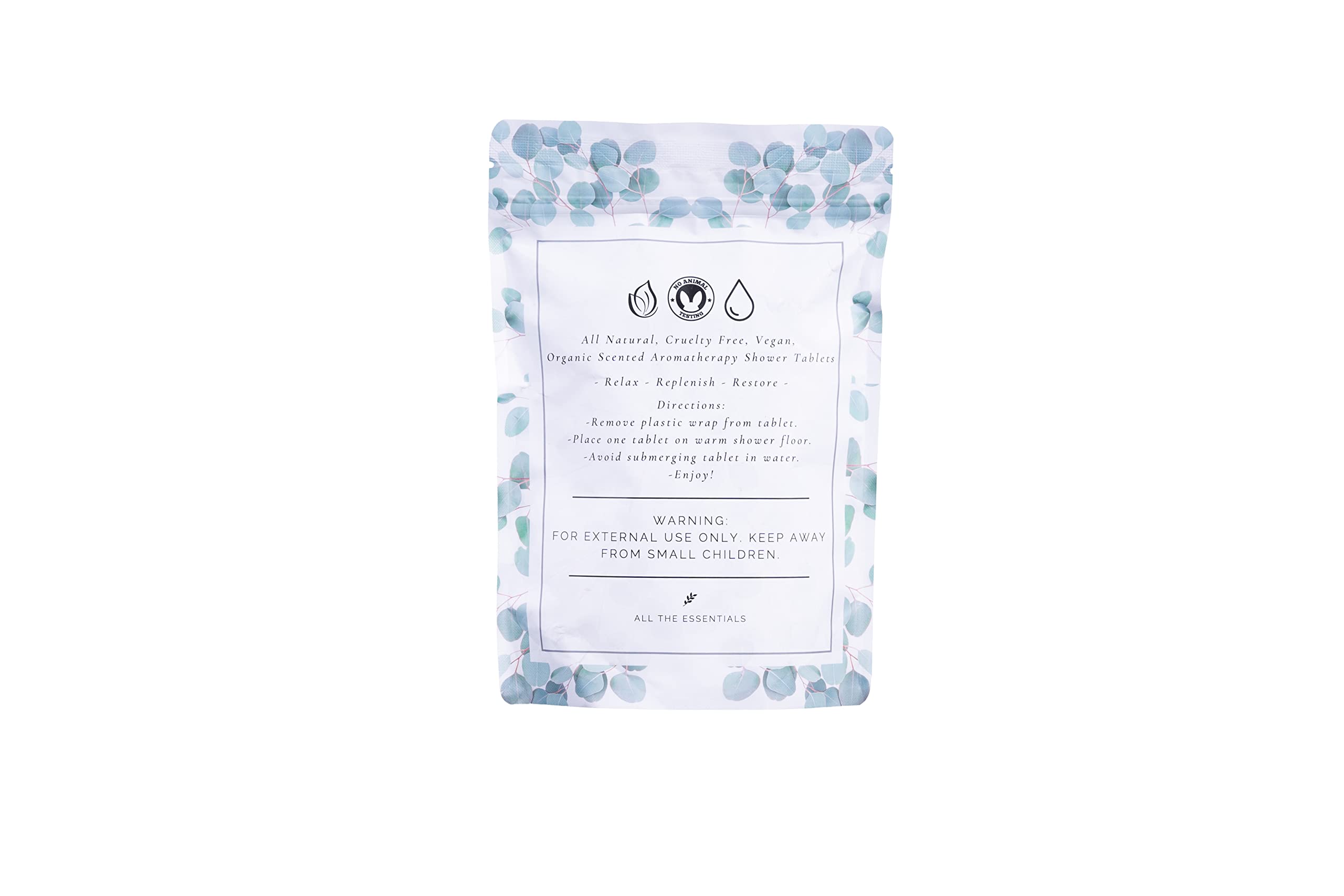 Organic Shower Steamers with Eucalyptus & Mint - Aromatherapy for Congestion Relief & Relaxation, Pack of 15 - Perfect for Spa Day, Self-Care Gifts for Men & Women, Stress Relief & Better Sleep