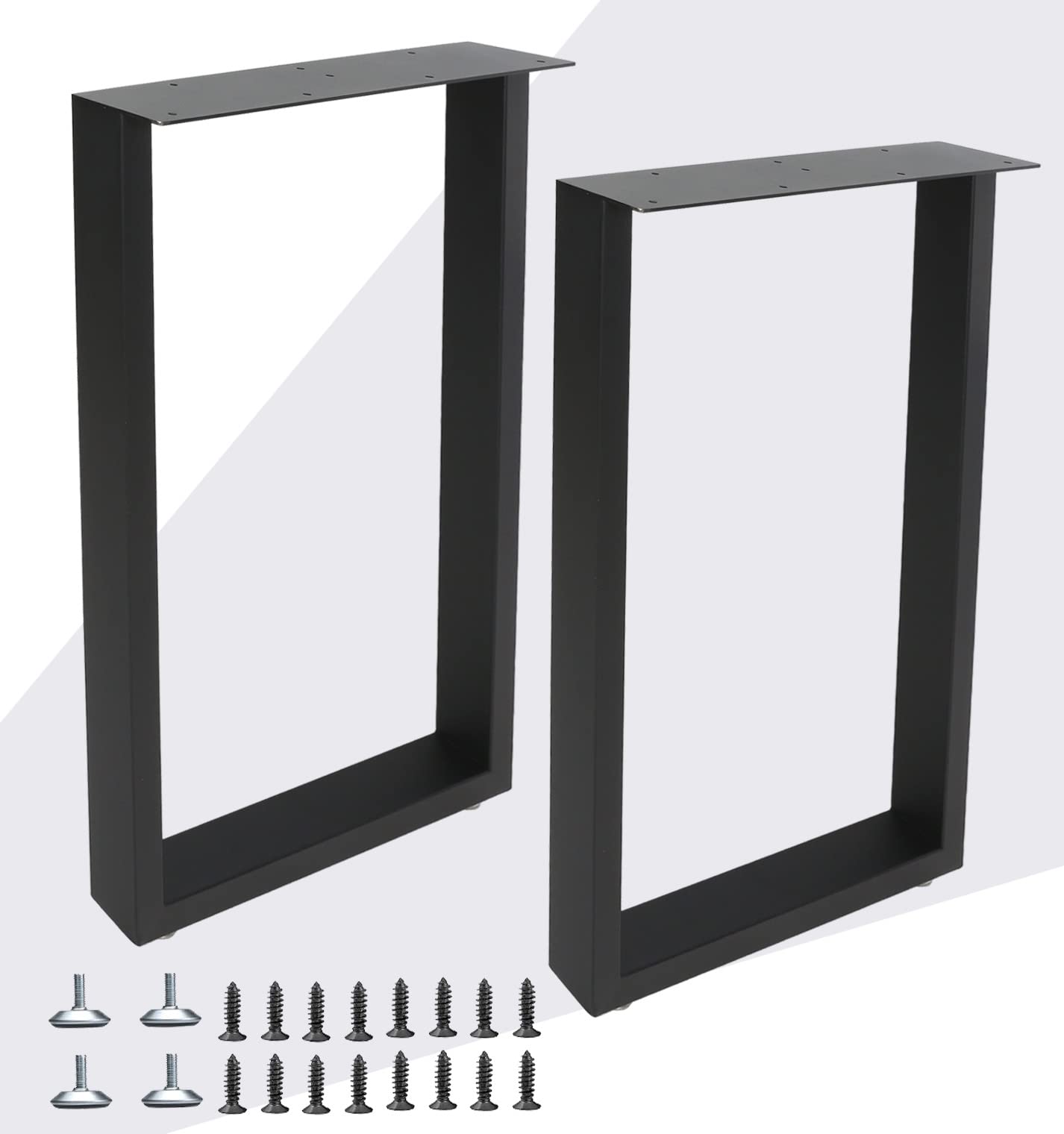 28 Inch Heavy Duty Metal Table Legs - Square Tube Replacement Legs for Coffee Tables, Dining Tables & Desks | Durable Furniture Legs for Home & Office Use