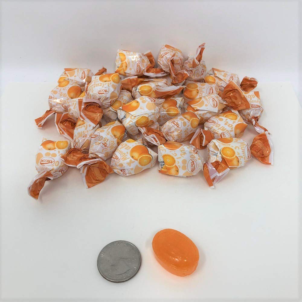 Arcor Orange Filled Fruit Bon Bons - 2 lb Bulk Orange Hard Candy for Parties, Weddings & Gift Baskets | Delicious Orange Flavored Candy for Holidays & Celebrations