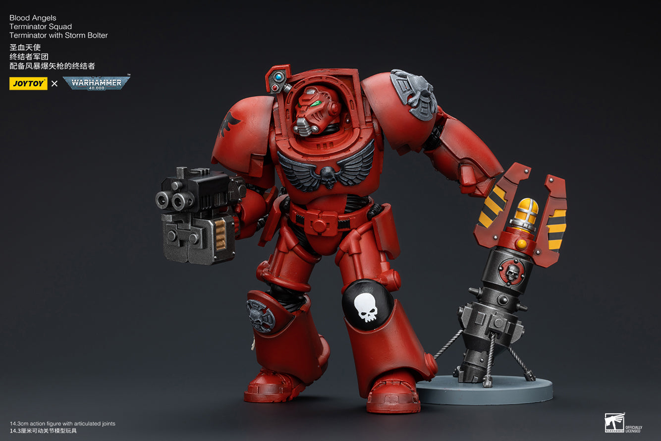 JOYTOY 1/18 Scale Warhammer 40K Blood Angels Terminator Squad Action Figure - Collectible Miniature Model for Tabletop Gaming & Display