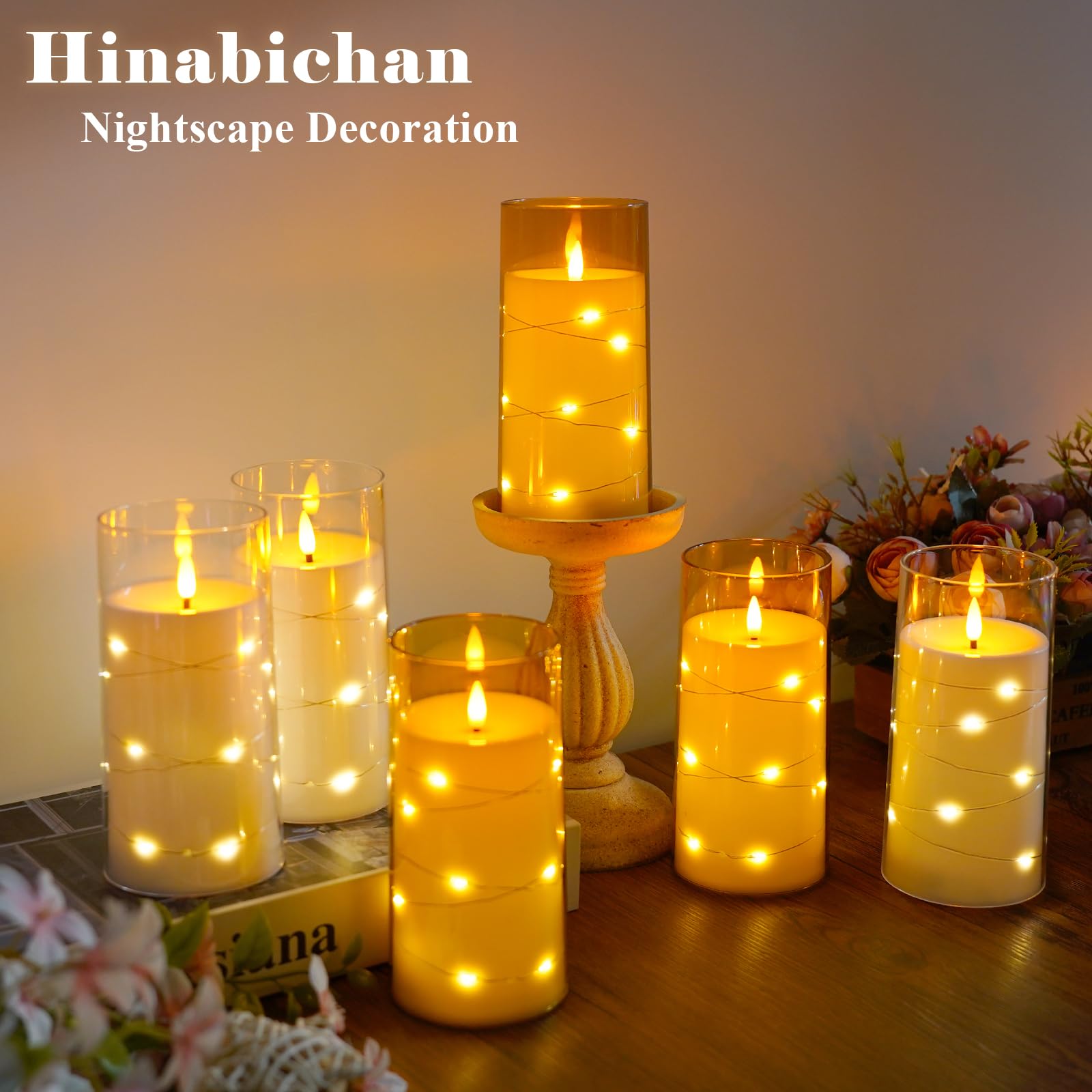 Flameless LED Candles with Remote Timer - 6pcs Battery Operated for Home Decor
