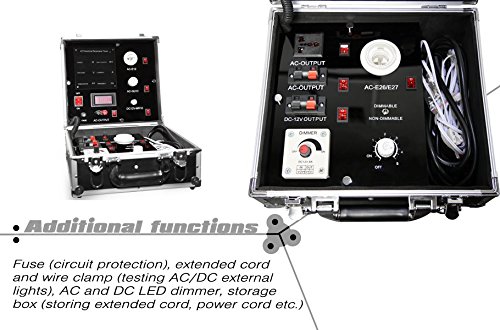 Portable Multi-Function Aluminum LED Demo Case - Universal LED Tester for Light Bulbs, Sample Display with Pulleys & Telescoping Rod (Small) | Perfect for Electricians, LED Testing & Trade Show Displays