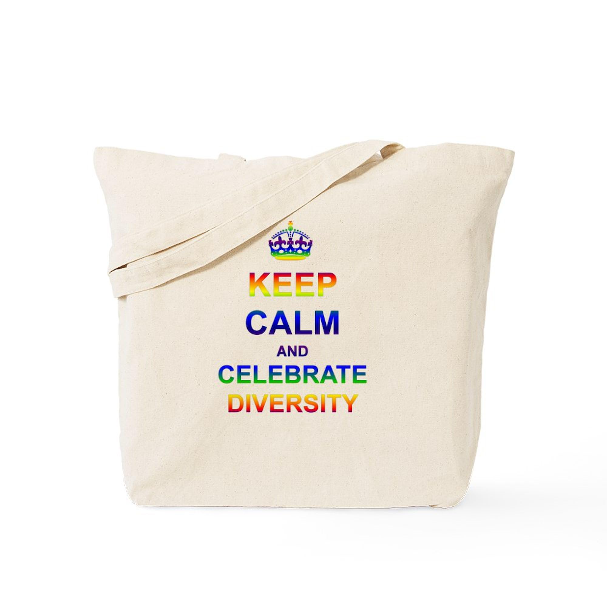 Keep Calm And Celebrate Diver Tote Bag - Natural Canvas Reusable Shopping Bag for Beach, Grocery & Everyday Use