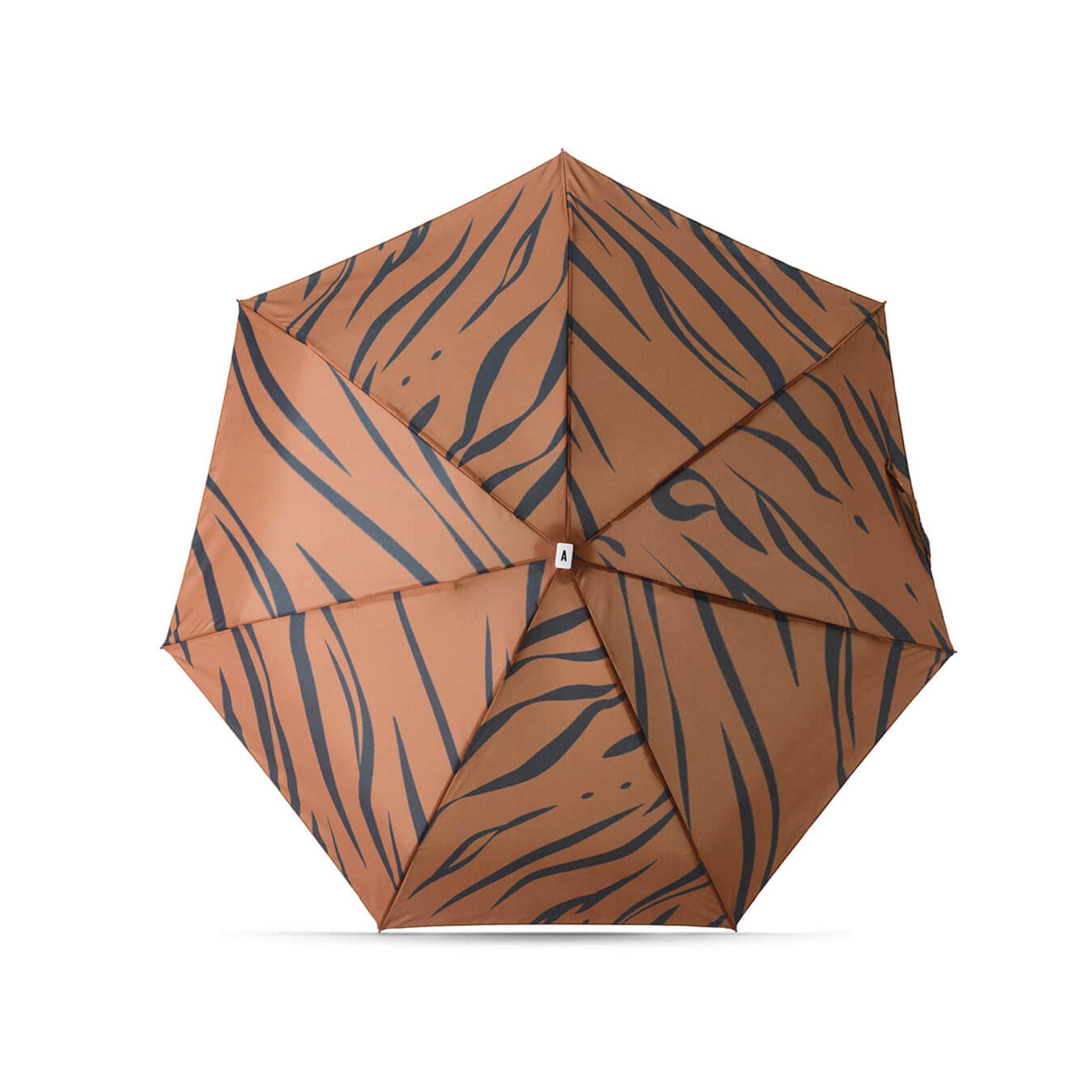 ANATOLE Tiger Print Umbrella - Windproof & Waterproof Compact Folding Travel Umbrella for Men & Women - Perfect for Rainy Days, Outdoor Adventures & Travel