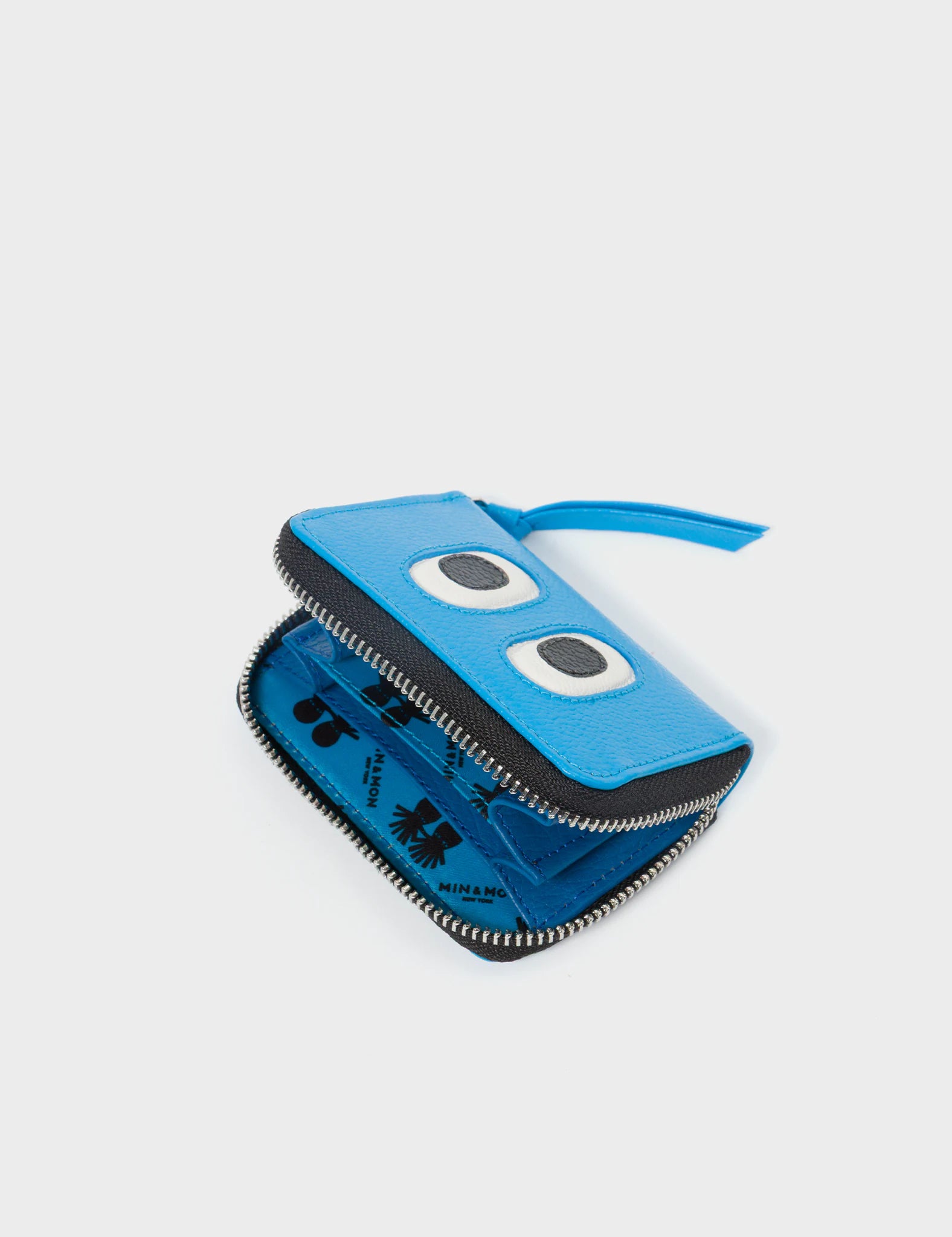 Frodo Ibiza Blue Leather Zip Around Wallet for Men & Women - RFID Blocking Travel Wallet - Perfect for Everyday Use, Business & Travel