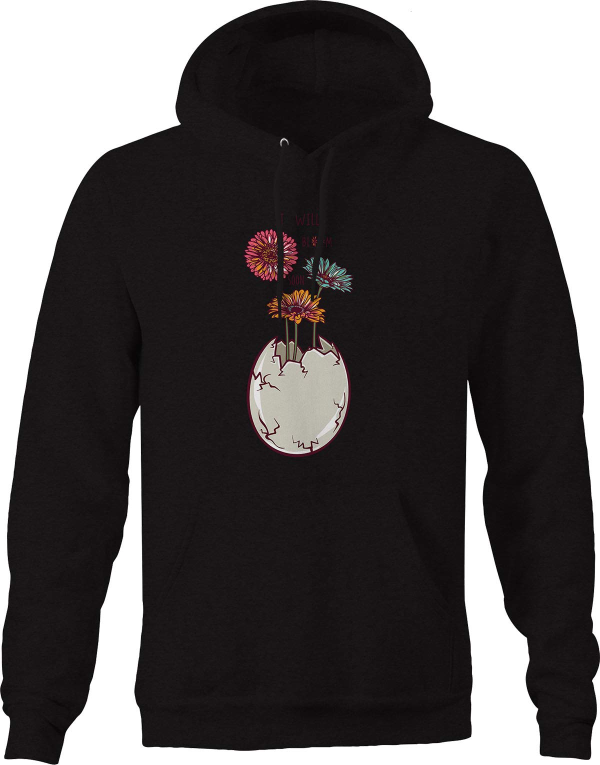 Blooming Flowers Daisy Pansy Hoodie for Men - 3XL Dark Grey | Comfortable Oversized Pullover for Casual Wear & Outdoor Activities