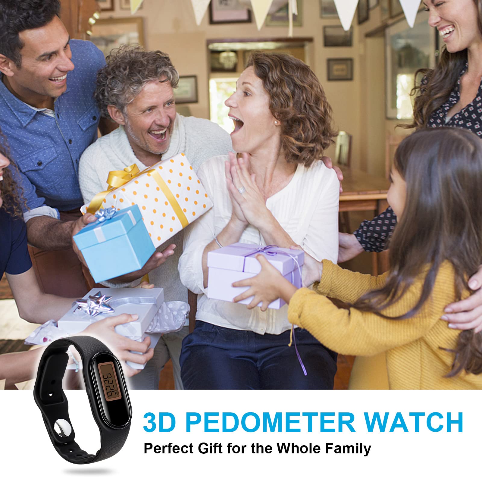 Accurate Pedometer for Walking & Running - Step Counter with Calories, Distance & Time Tracker for Men, Women, Adults & Seniors - Perfect for Fitness Tracking, Weight Loss & Daily Activity Monitoring