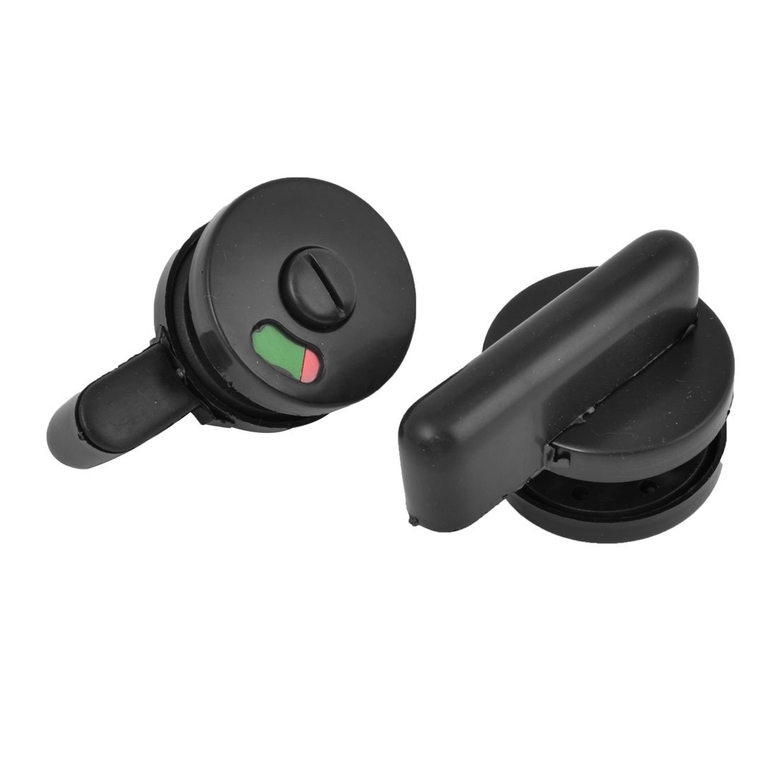 uxcell 2Pcs Black Plastic Privacy Indicator Door Lock with Wing Knob for Public Bathroom & Toilet - Secure & Durable Locking Solution for Restrooms, Offices & Home Use