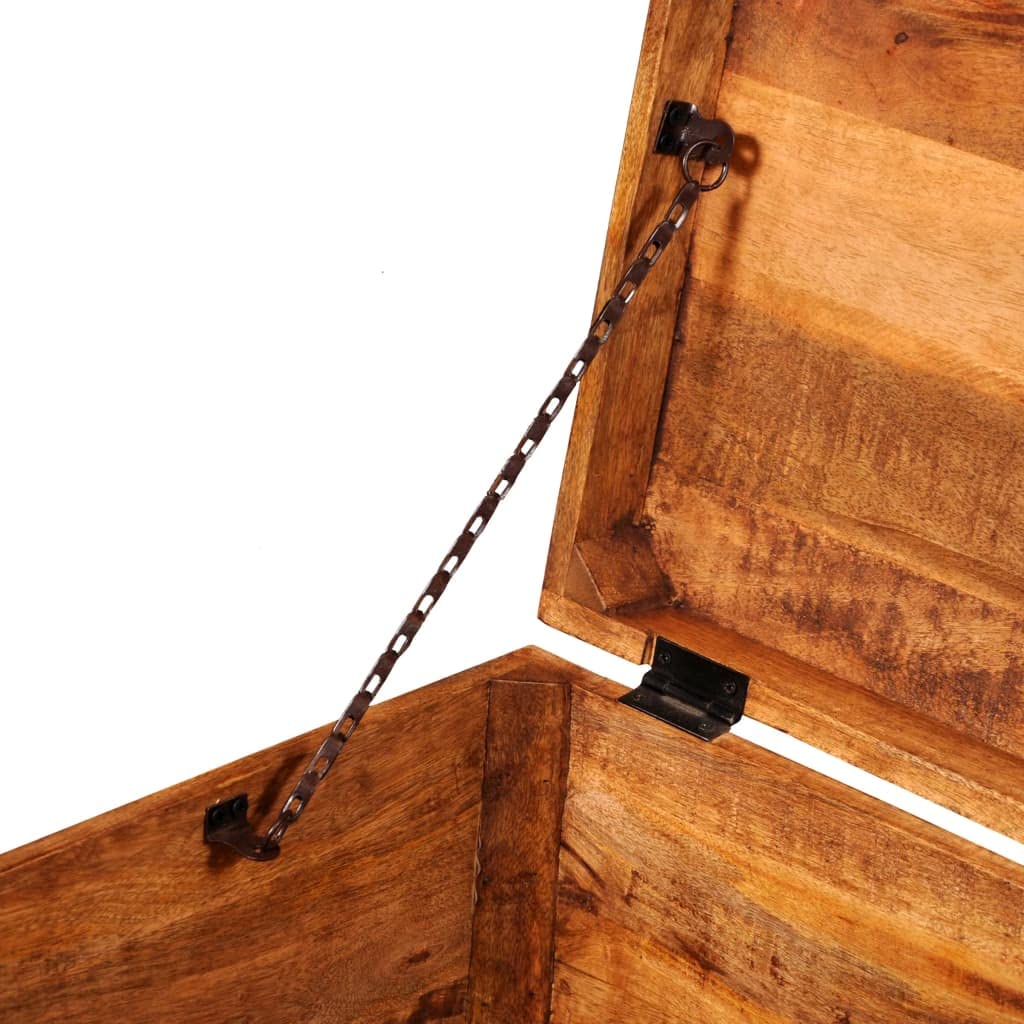 vidaXL Handcrafted Mango Wood Storage Chest - Durable & Stable Organizer for Bedroom, Living Room, or Nursery | Rustic Home Decor Storage Solution