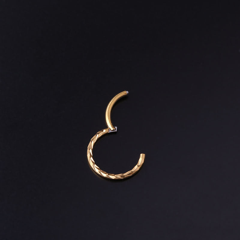 16G Minimalist Surgical Steel Plaid Nose Ring - Hypoallergenic Body Jewelry for Women | Perfect for Everyday Wear, Piercing Healing & Fashion Accessories