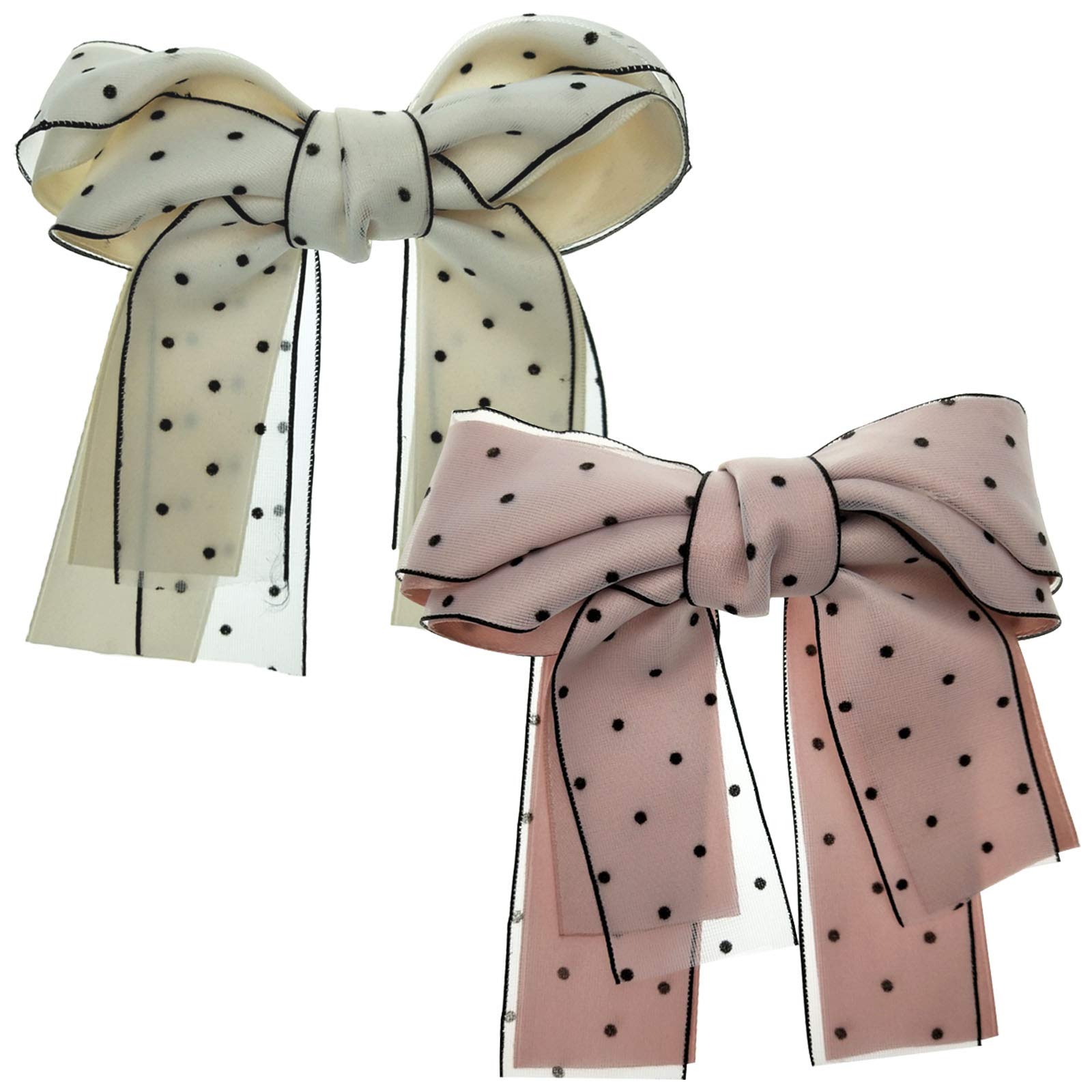 4 Pack Large Bow Hair Clips for Women and Girls - Elegant Hair Bow Knot Barrettes & Hair Accessories for Parties, Weddings, and Everyday Style