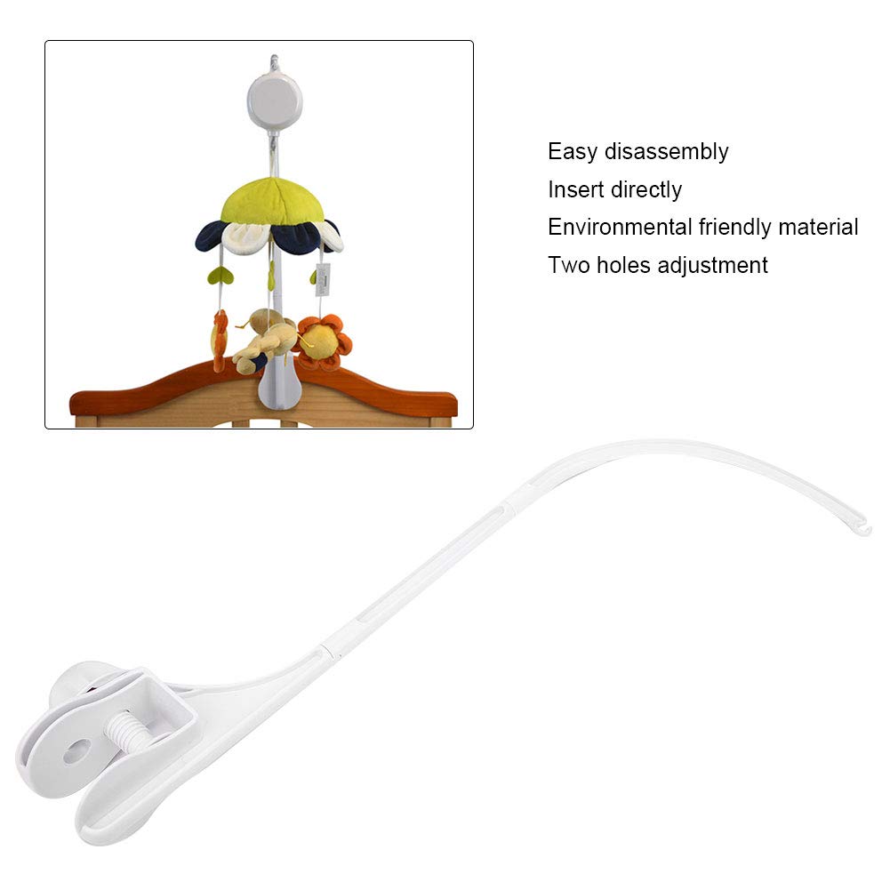 Baby Crib Bell Holder & Music Box Holder - White Crib Mobile Bed Bell for Newborns 0+ Months | Perfect for Nursery Decor & Soothing Baby to Sleep