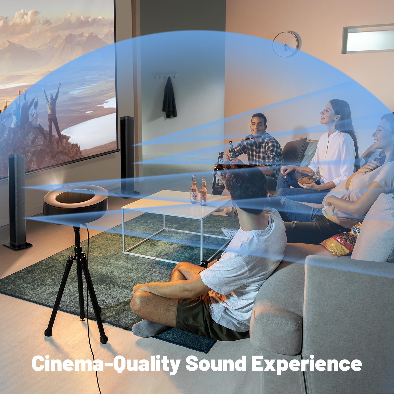 Premium 40W 2.1 Channel Bluetooth 5.0 Soundbar for Smart TV - Wireless & Wired Home Theater Speaker System with HDMI-ARC/Optical/AUX, Detachable Design for Enhanced Audio - Perfect for Movie Nights & Gaming Setup