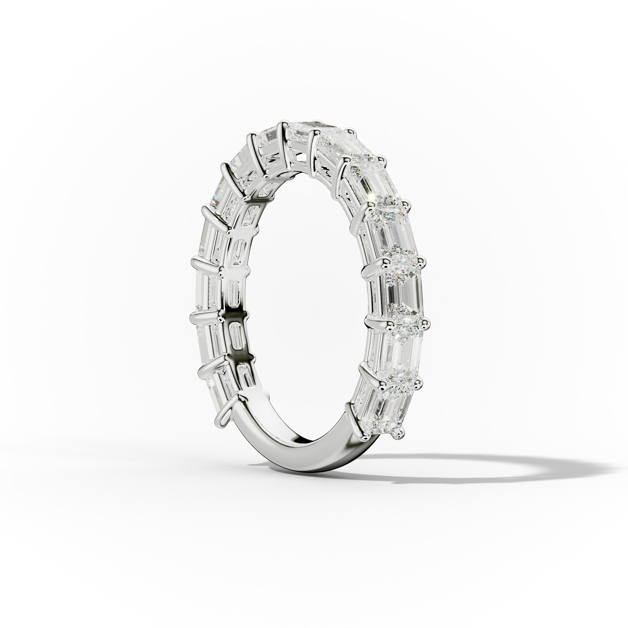 2.0 Carat East West Emerald Cut Diamond Anniversary Band for Women - Elegant Wedding Ring, Stackable Engagement Ring, Gift for Her - Perfect for Anniversaries, Proposals & Special Occasions