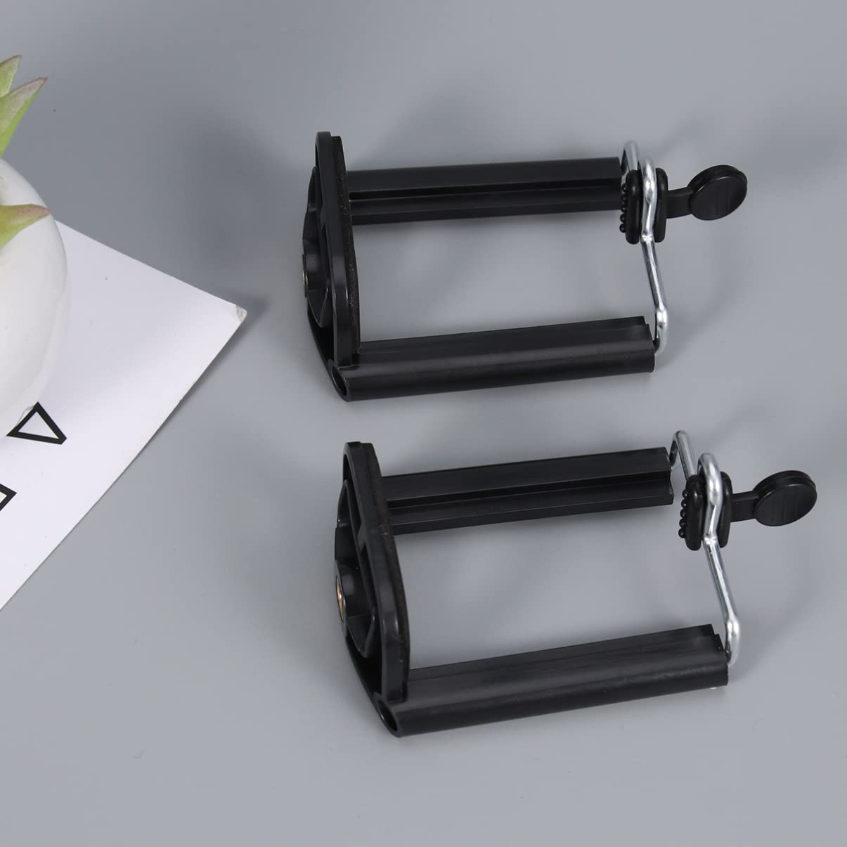 2PCS Universal Phone Tripod Mount Holder - Smartphone Tripod Adapter & Stand for iPhone, Samsung, Pixel - Compatible with Desktop Tripods for Photography, Vlogging, Live Streaming
