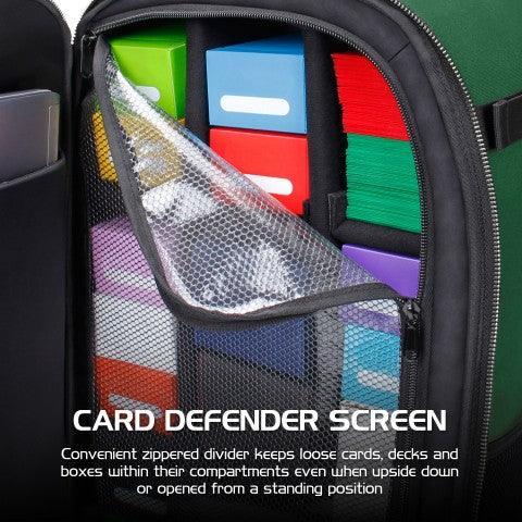 Premium TCG Trading Card Backpack - Collector's Edition (Green) - Durable Storage for Magic The Gathering, Pokemon & Yu-Gi-Oh Cards - Perfect for Gamers, Collectors & Tournaments