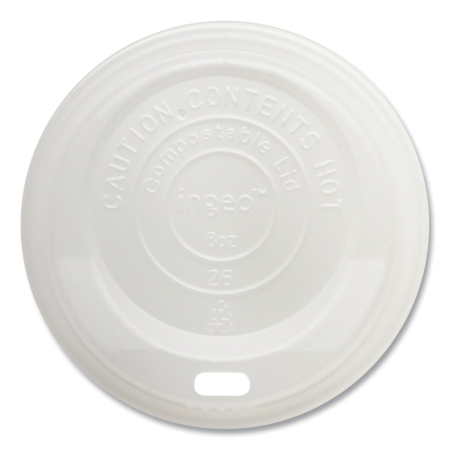 World Centric PLA Compostable Hot Cup Lids for 8 Oz Cups - 1000 Pack, White | Eco-Friendly Disposable Lids for Coffee, Tea & Takeout - Perfect for Cafes, Offices & Events