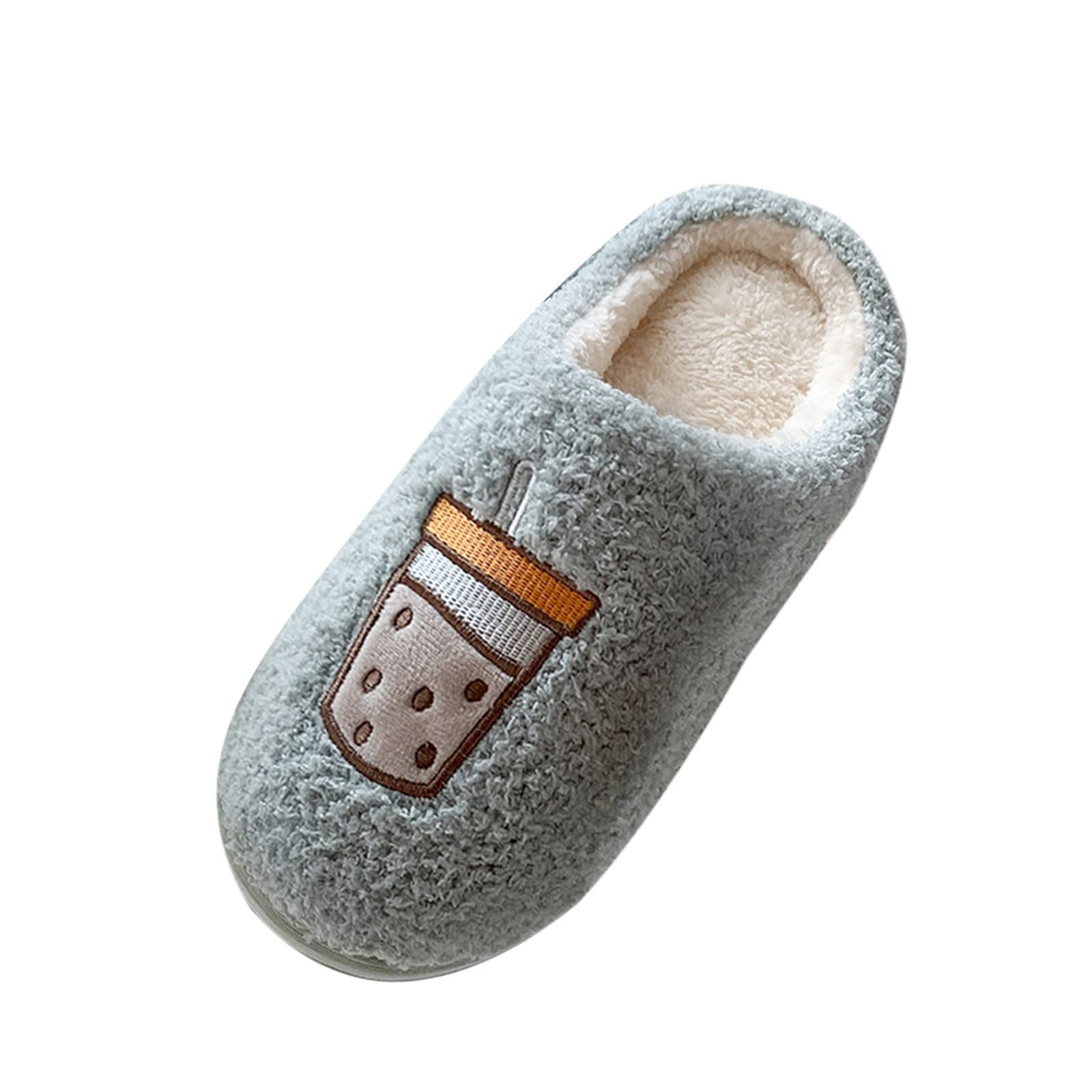Women's Plush Slip-On House Slippers - Soft Indoor/Outdoor Cozy Slippers for Home, Garden & Quick Errands - Perfect for Relaxing, Lounging & Cold Floors