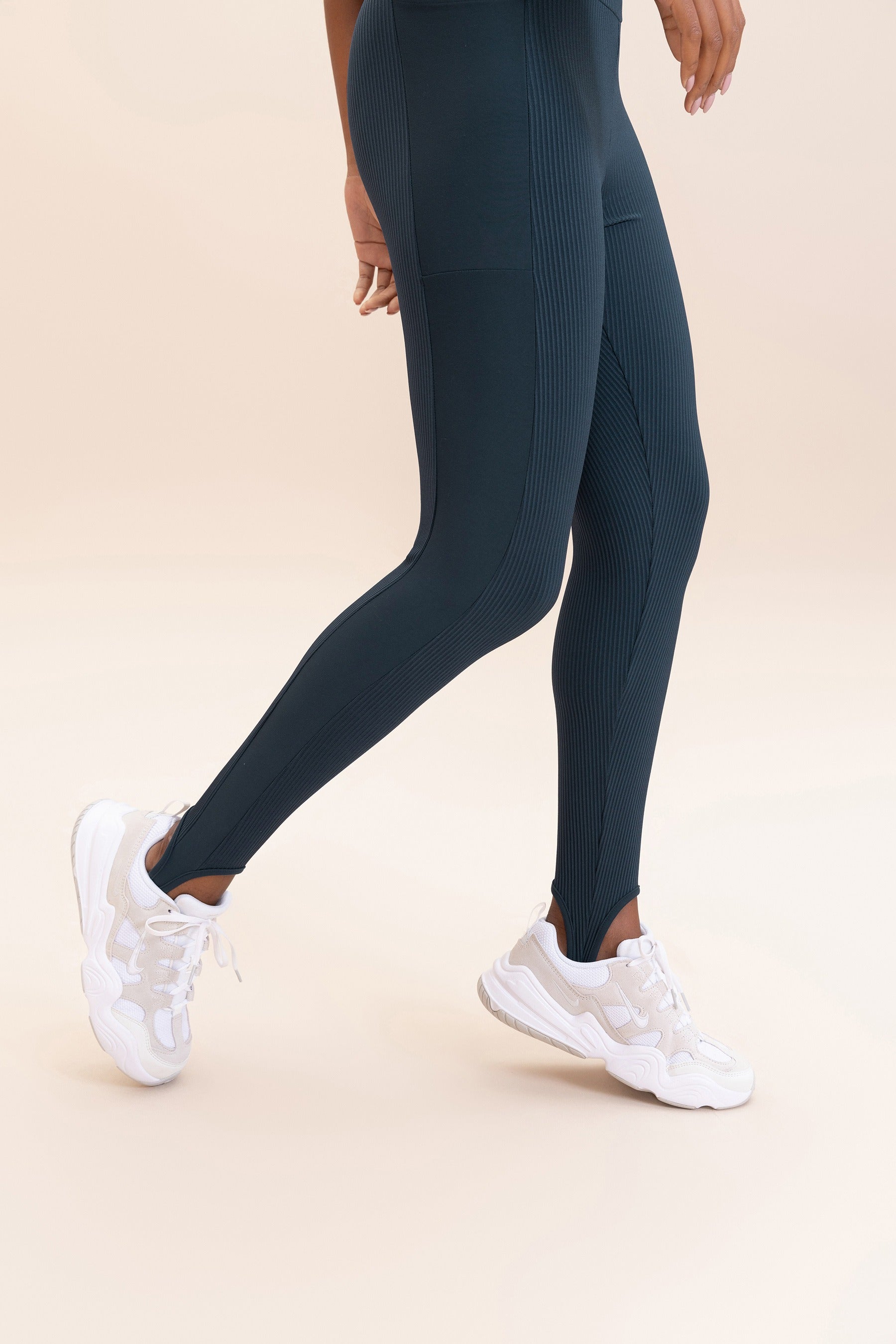 High Waist Ribbed Glossy Leggings for Women - Stretchy & Shiny Yoga Pants for Workout, Running, and Everyday Wear