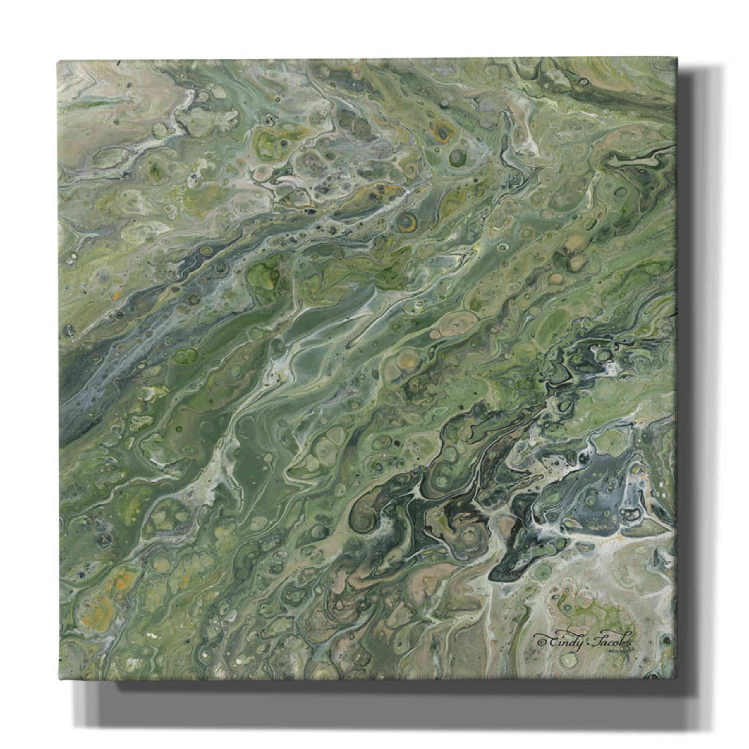 Abstract in Seafoam II Canvas Wall Art by Cindy Jacobs - 37x37 Inch Modern Home Decor for Living Room, Bedroom & Office | Epic Graffiti Style Painting