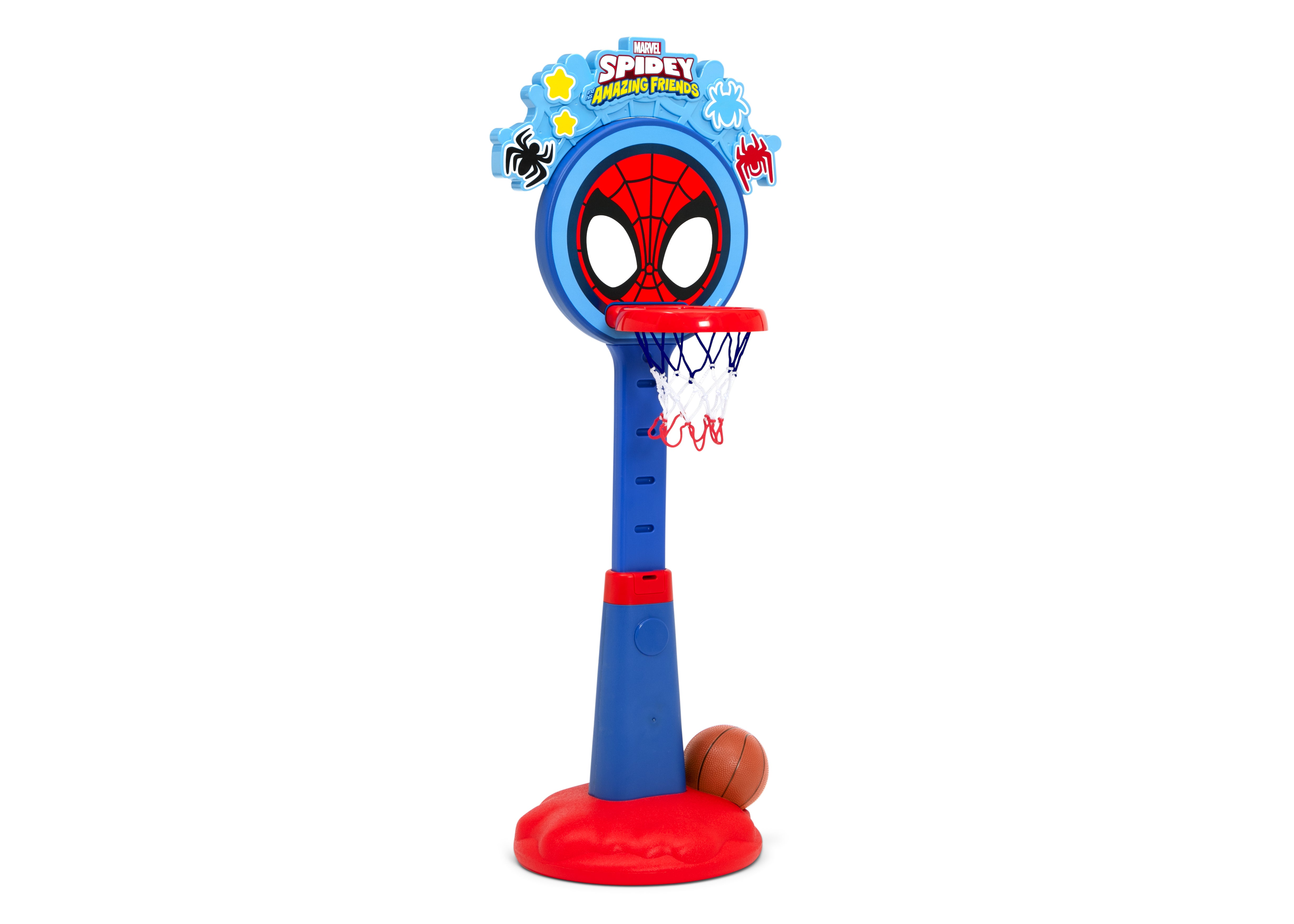 Spider-Man Plastic Basketball Set for Kids - Superhero Toy with Hoop & Ball - Fun Indoor & Outdoor Play for Birthday Gifts & Backyard Games