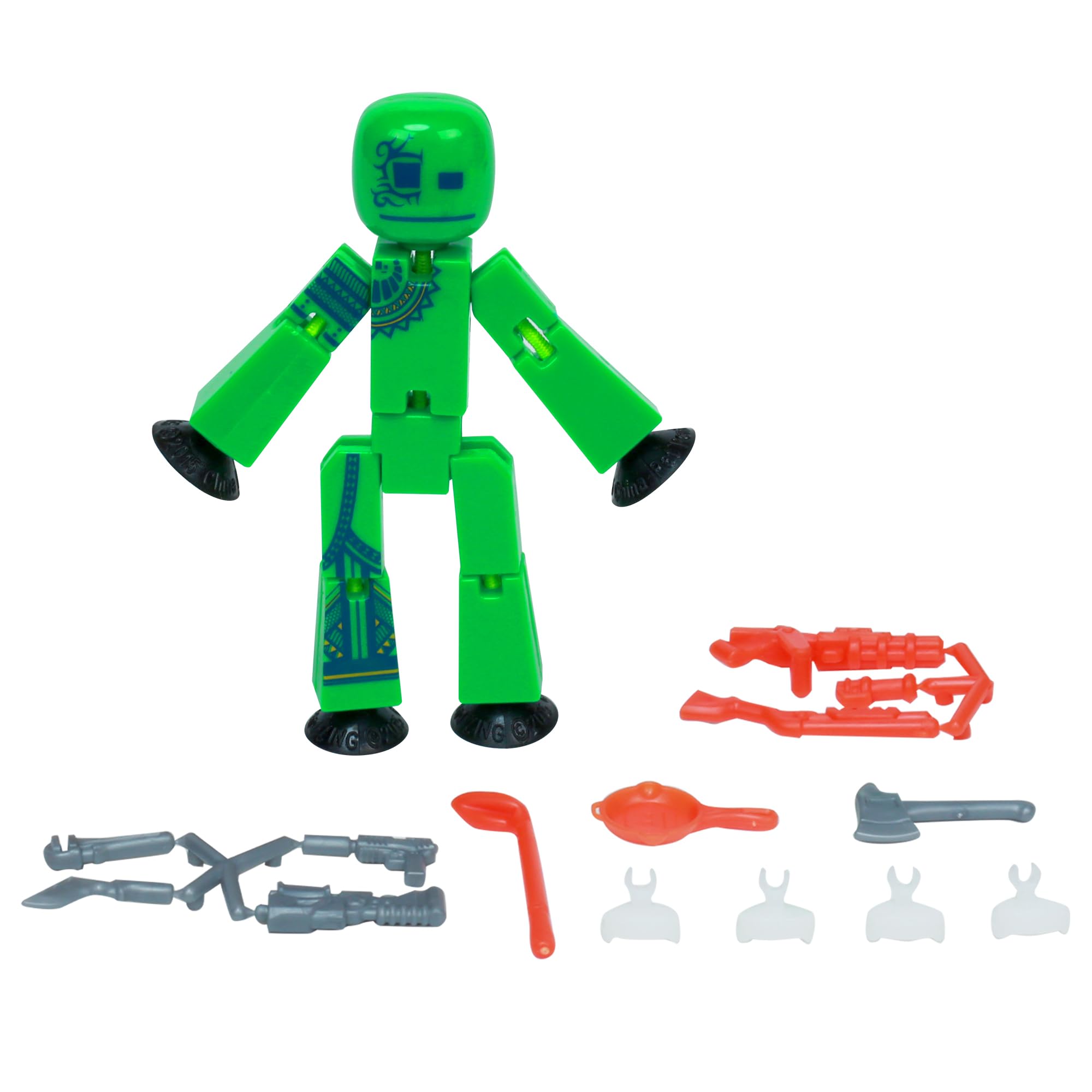 StikBot Zingtannica Action Pack - Green Collectible Action Figure Set with Accessories for Stop Motion Animation | Fun Educational Toy for Kids Ages 4+ | Perfect for Creative Play, Storytelling & DIY Filmmaking