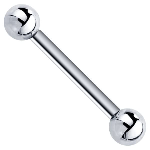 FreshTrends 14K Gold Straight Barbell Tongue Ring | 14G Hypoallergenic Body Jewelry | USA Made Piercing Jewelry for Women & Men | Perfect for Everyday Wear & Special Occasions