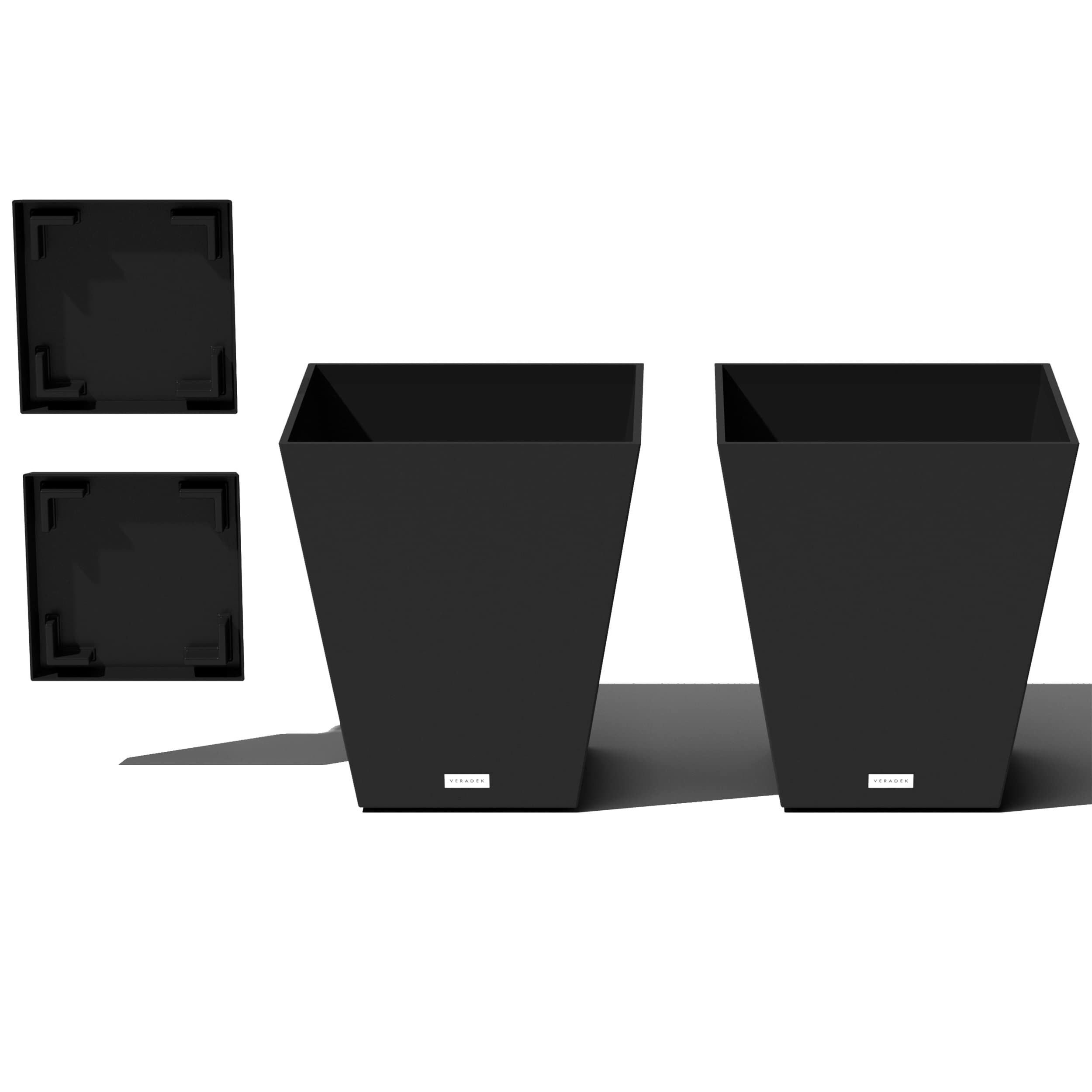 Veradek Pure Series Nobleton Large Plastic Planter - Indoor Outdoor Garden Pots for Patio, Porch & Yard | Weather-Resistant Modern Flower Pot with Drainage Holes | Perfect for Plants, Flowers, Shrubs & Small Trees | Home Décor & Landscaping Solution