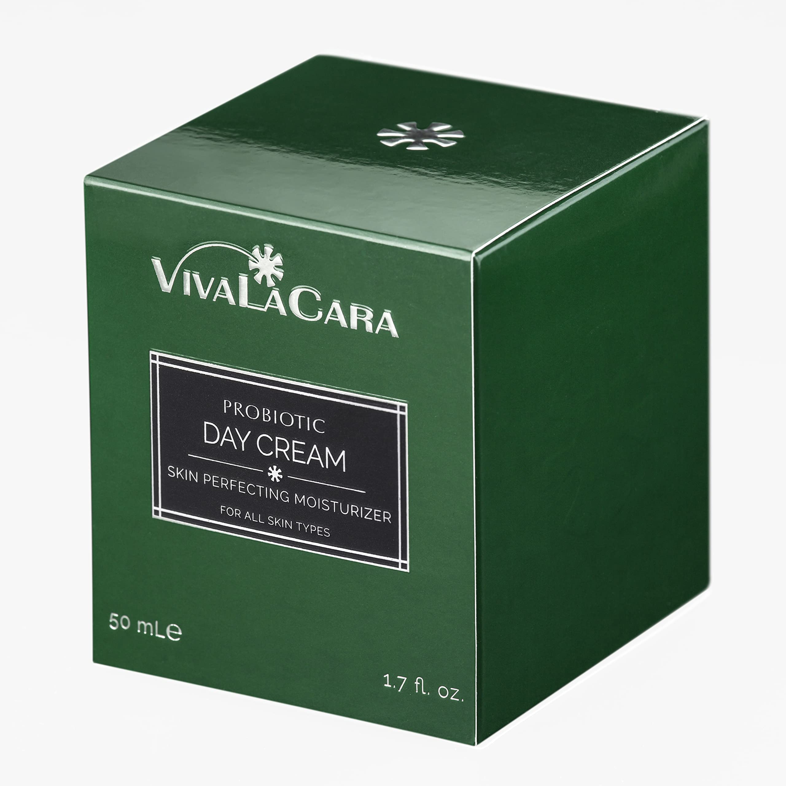 VivaLaCara Probiotic Day Cream - Anti-Aging Face Moisturizer for Wrinkle Reduction, Dry & Sensitive Skin Care, Brightening Formula for Mature Skin | 50mL (1.7oz) | Perfect for Daily Hydration & Nighttime Skin Repair