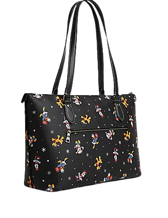 Coach Disney X Coach Gallery Tote Bag with Holiday Print - Stylish Crossbody Handbag for Women, Perfect for Christmas Gifts, Travel & Daily Use