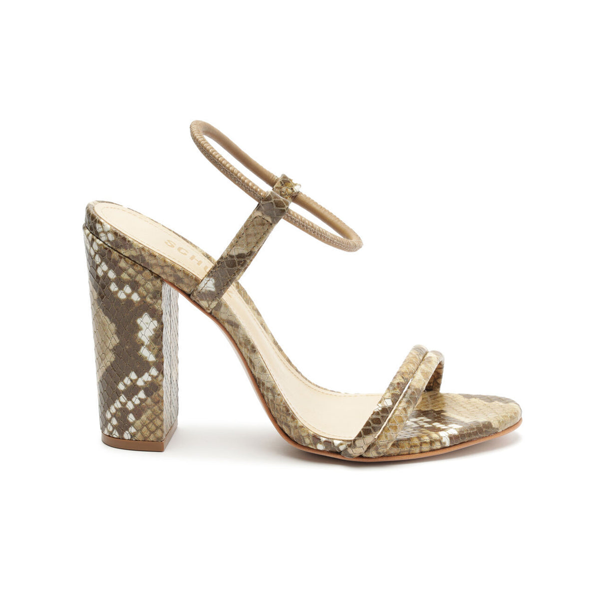 Gimenez Snake Embossed Leather Sandals for Women - Fashionable Summer Slide Sandals with Comfortable Cushion - Perfect for Beach, Vacation, and Casual Outings