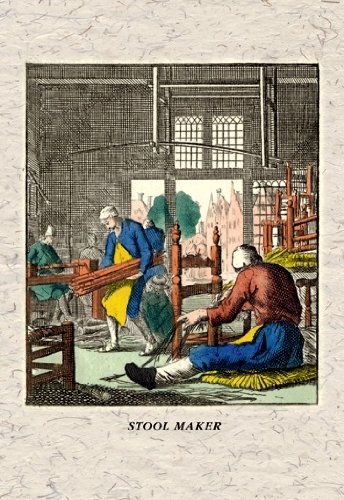 BuyEnLarge Stool Maker - 12x18 Vintage Art Poster by J.A.C. Lohr | Home Decor, Office Wall Art, Gift for Art Lovers