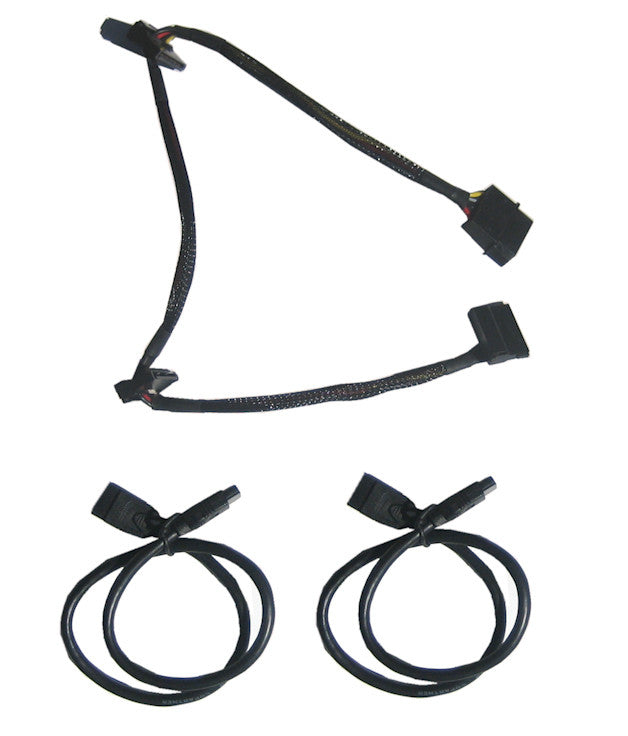 EVGA SATA Power Cable Set - 2x 18-Inch Straight & 1x 4-Pin to 3x 15-Pin Connectors for PC Power Supply Upgrades - Perfect for Custom PC Builds, Server Installations, and Computer Hardware Replacements