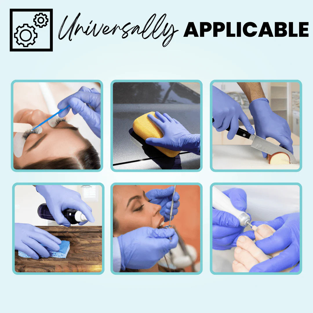 Eco-Friendly Biodegradable Nitrile Gloves - Black, 100 Count | Disposable, Chemical Resistant for Cleaning, Food Handling & Medical Use