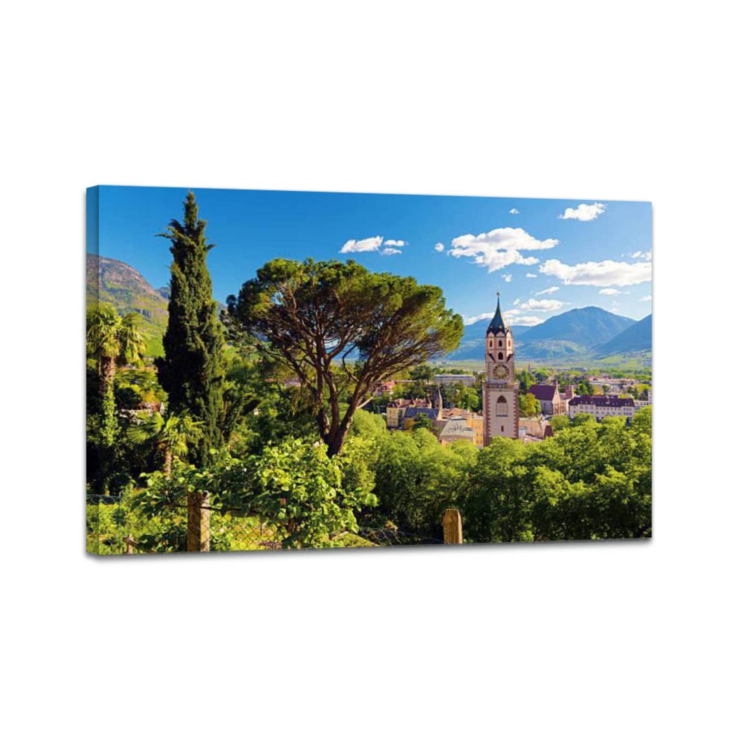 Meran Sdtirol Canvas Wall Art Print - Modern Stretched Framed Painting Poster 24x36