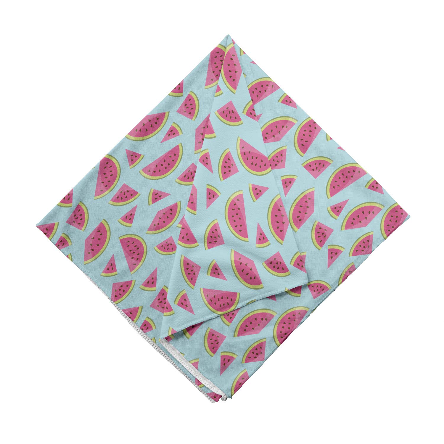 Ambesonne Watermelon Bandana - Unisex Summer Fruit Print Head & Neck Scarf for Outdoor Activities, Beach, Music Festivals