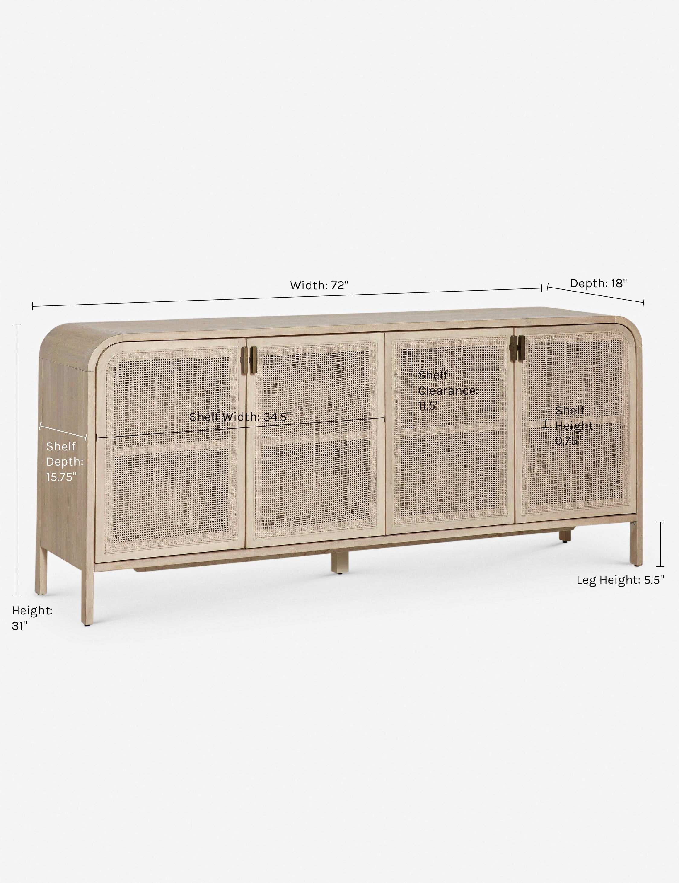 Stylish Brooke Sideboard - Modern Wood Buffet Cabinet for Dining Room, Living Room & Entryway Storage | Perfect for Home Decor & Organization