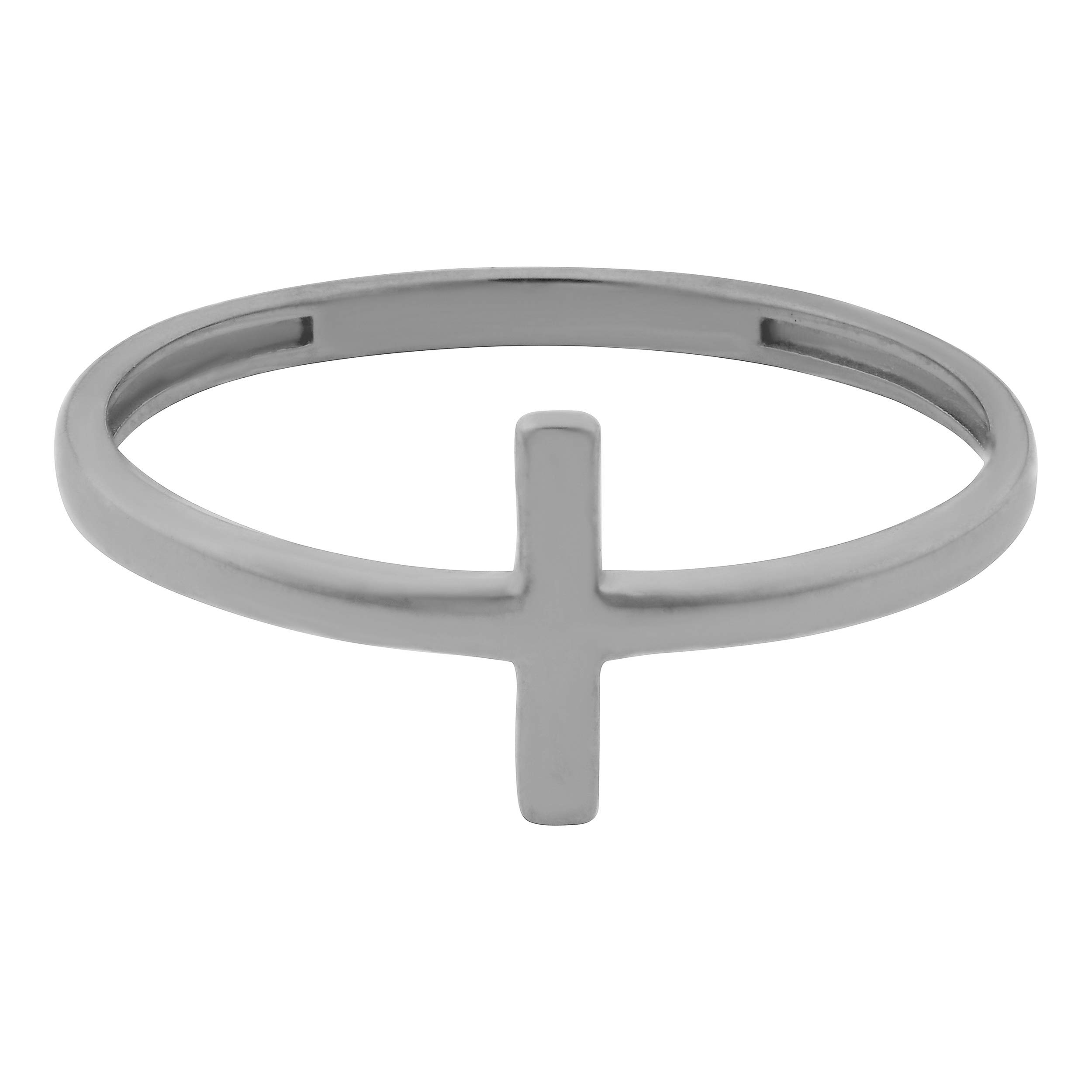 10K Yellow, White or Rose Gold Cross Ring for Women & Men - Elegant Religious Jewelry Gift for Baptism, Confirmation, Wedding & Everyday Wear - Kooljewelry