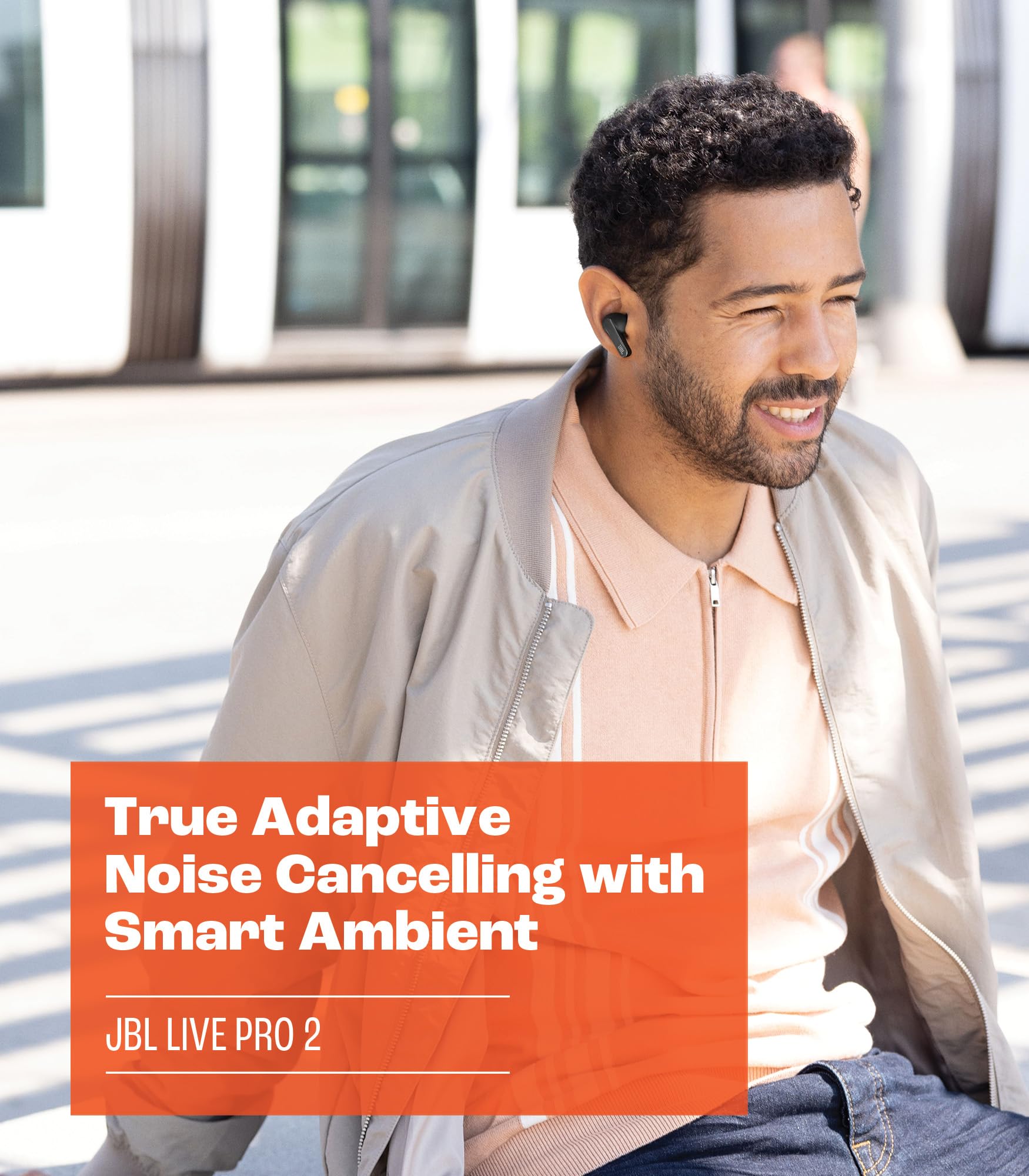 JBL Live Pro 2 TWS Wireless Bluetooth Earbuds with Active Noise Cancelling, IPX4 Water Resistant, 40H Battery Life - Silver | Perfect for Gym, Commuting & Travel